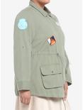Her Universe Star Wars Planets Patches Shacket Plus Size, ARMY GREEN HEATHER, alternate