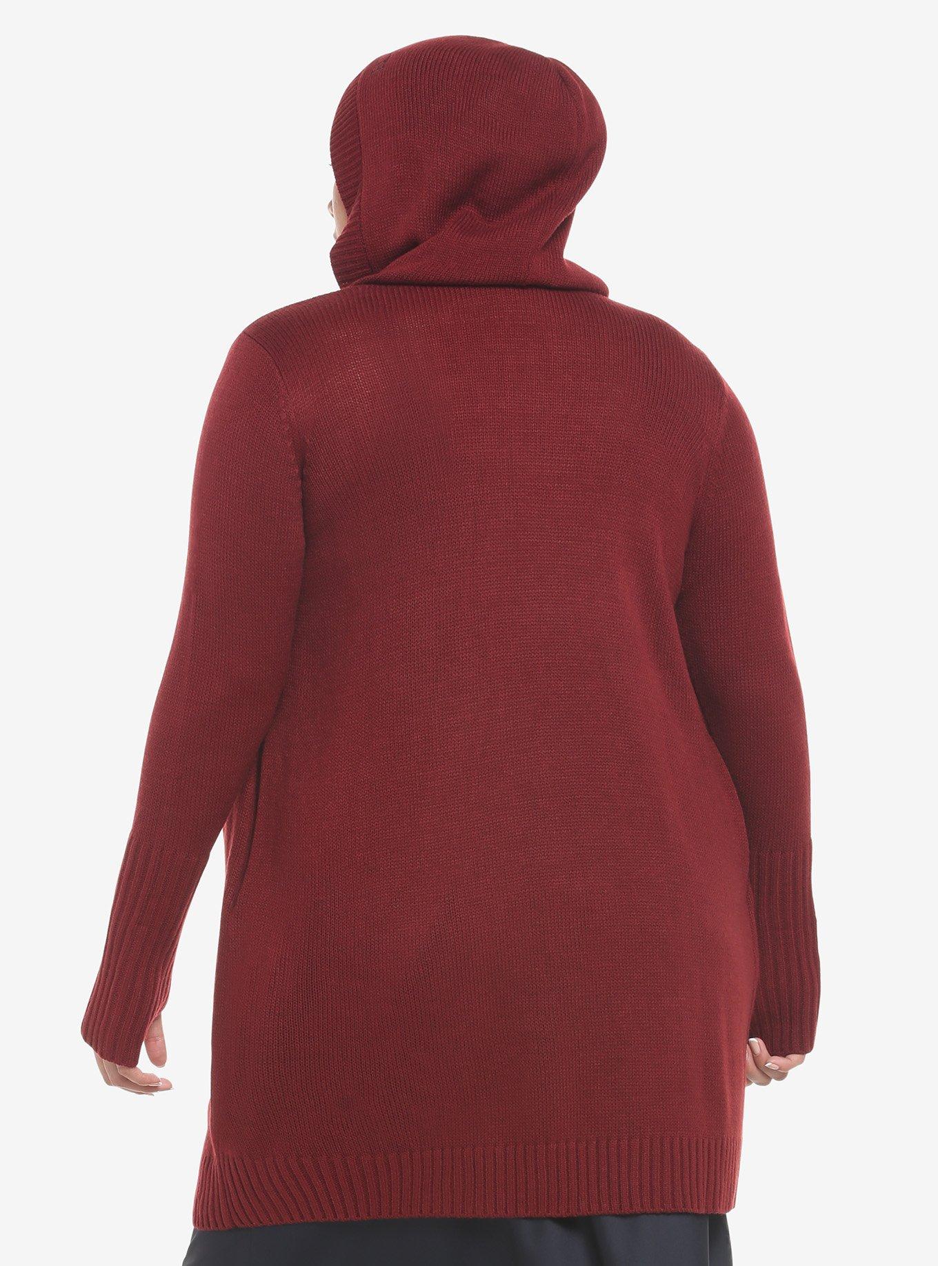 Her Universe Marvel WandaVision Scarlet Witch Hooded Cardigan Plus Size, BURGUNDY, alternate