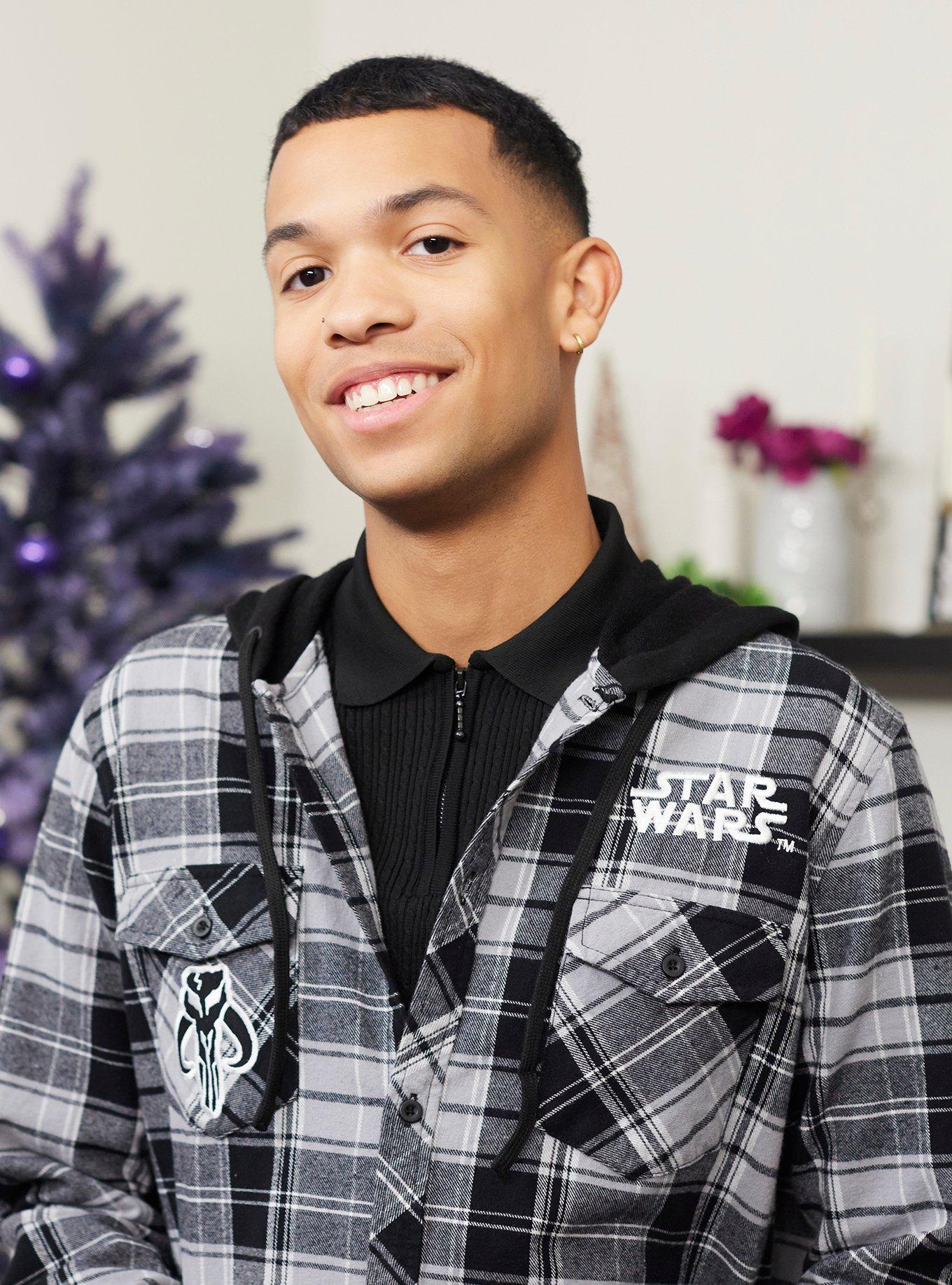 Our Universe Star Wars The Mandalorian Hooded Flannel Shacket, MULTI, alternate