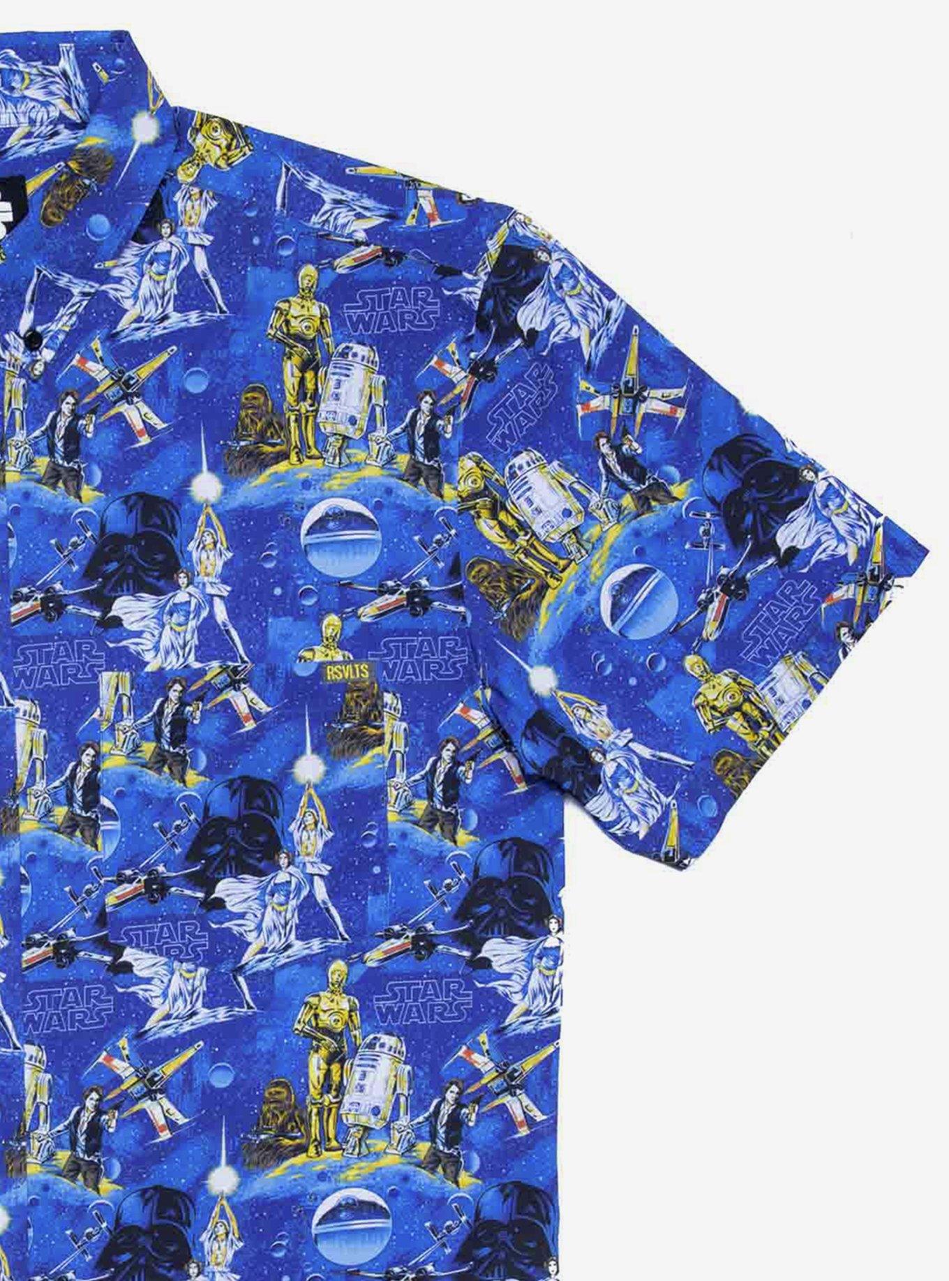 RSVLTS Star Wars "Luke Sleepwalker" KUNUFLEX Short Sleeve Shirt, BLUE, alternate