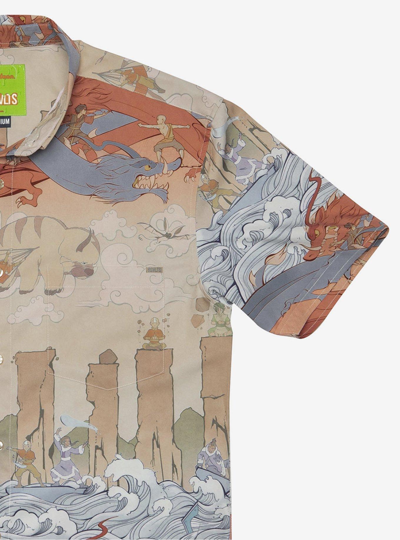 RSVLTS Avatar: The Last Airbender "Team Avatar" Button-Up Shirt, BEIGE, alternate