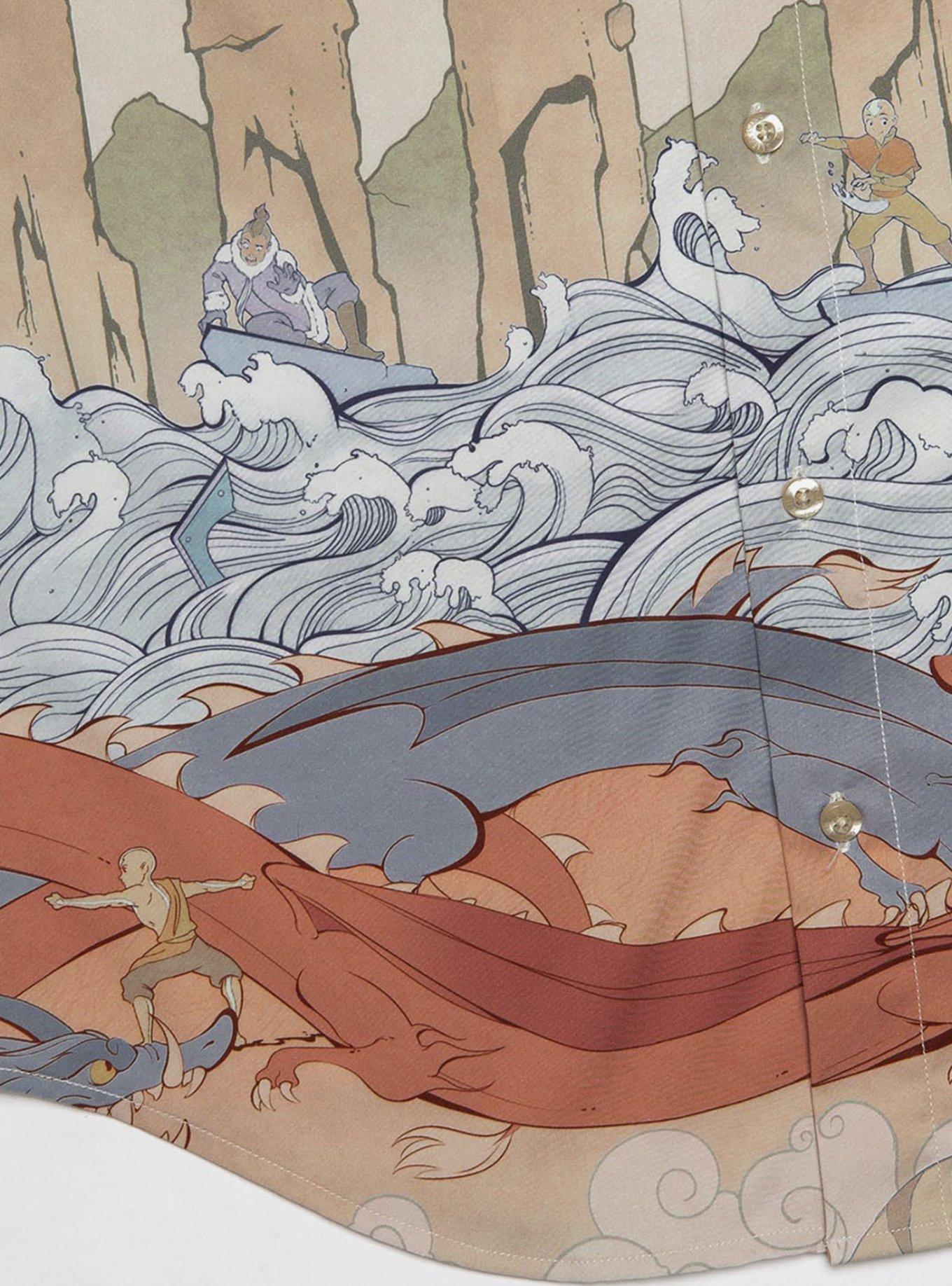 RSVLTS Avatar: The Last Airbender "Team Avatar" Button-Up Shirt, BEIGE, alternate