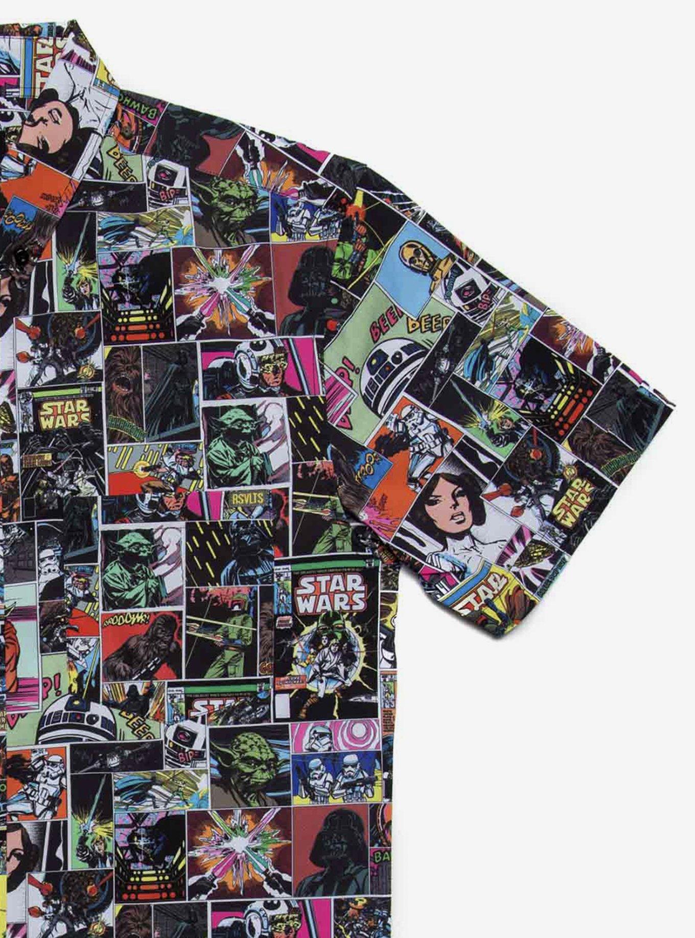 RSVLTS Star Wars "Comic to the Dark Side" KUNUFLEX Short Sleeve Shirt, MULTICOLOR, alternate