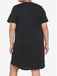 Black T-Shirt Dress Plus Size, DEEP BLACK, alternate
