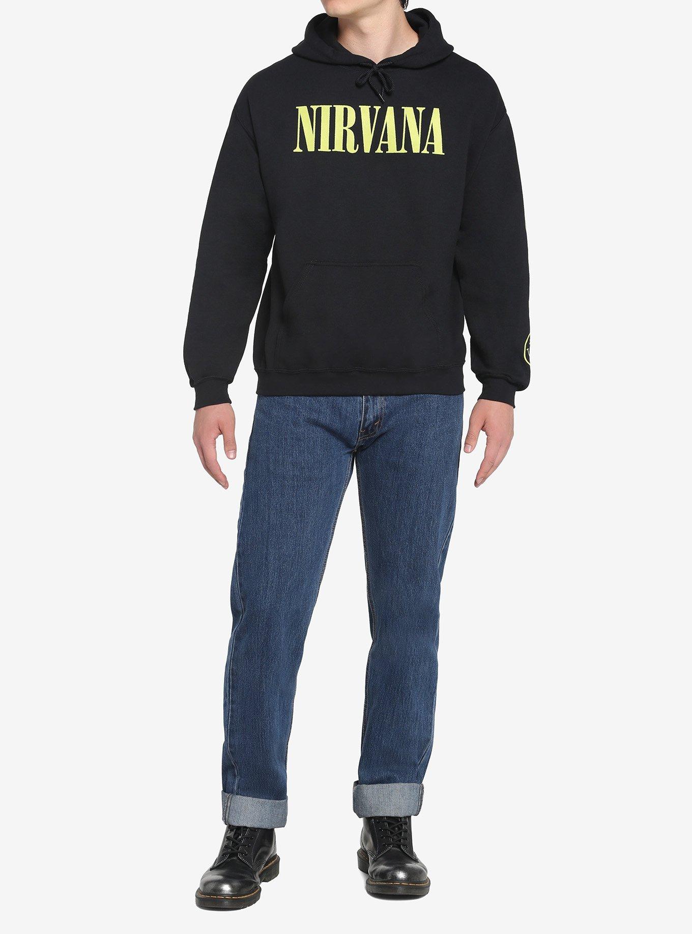 Nirvana Alternating Smiles Hoodie, BLACK, alternate