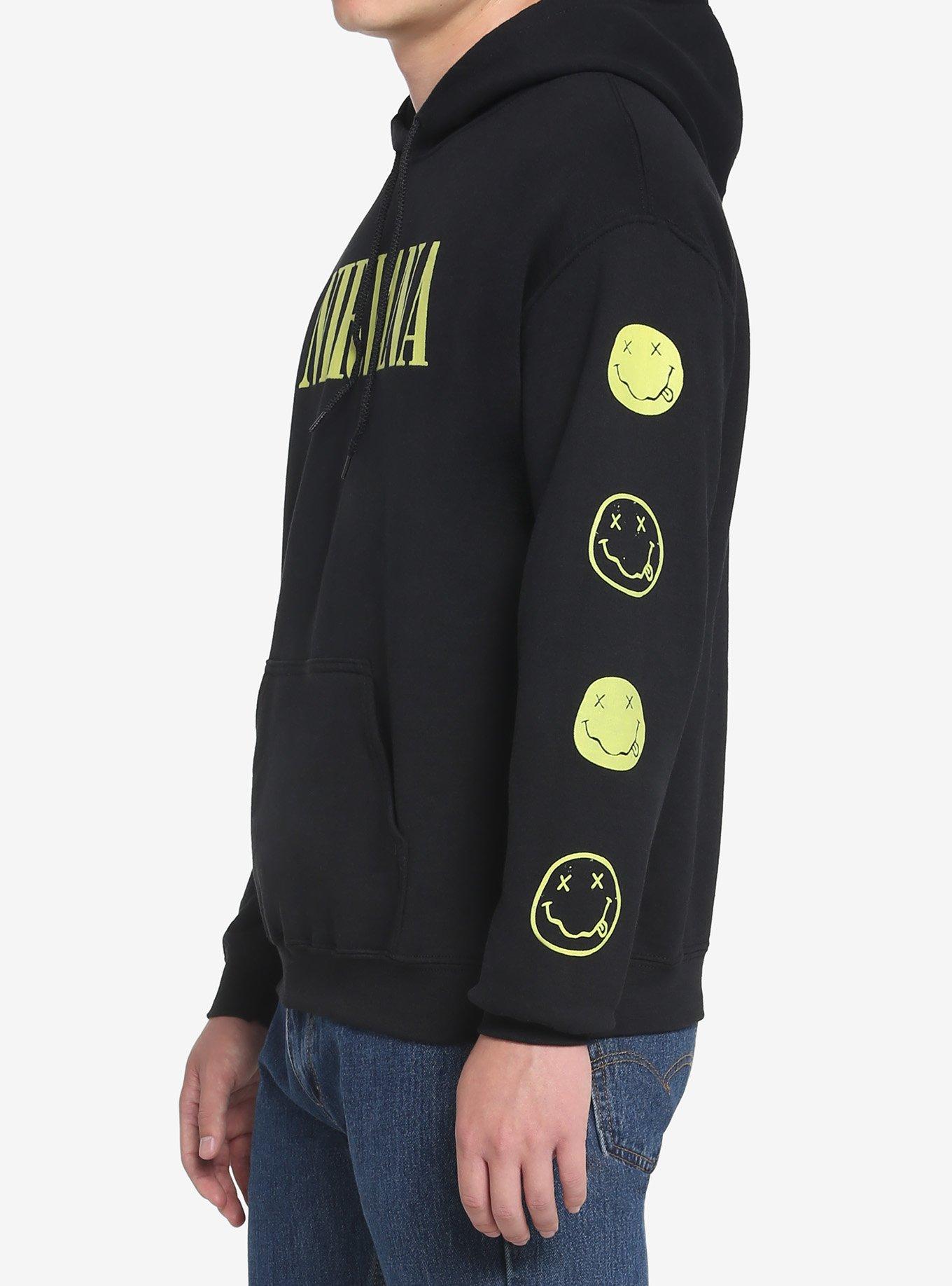 Nirvana Alternating Smiles Hoodie, BLACK, alternate