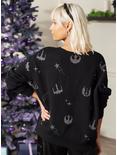 Her Universe Star Wars Silver Icons V-Neck Sweater, BLACK  SILVER, alternate