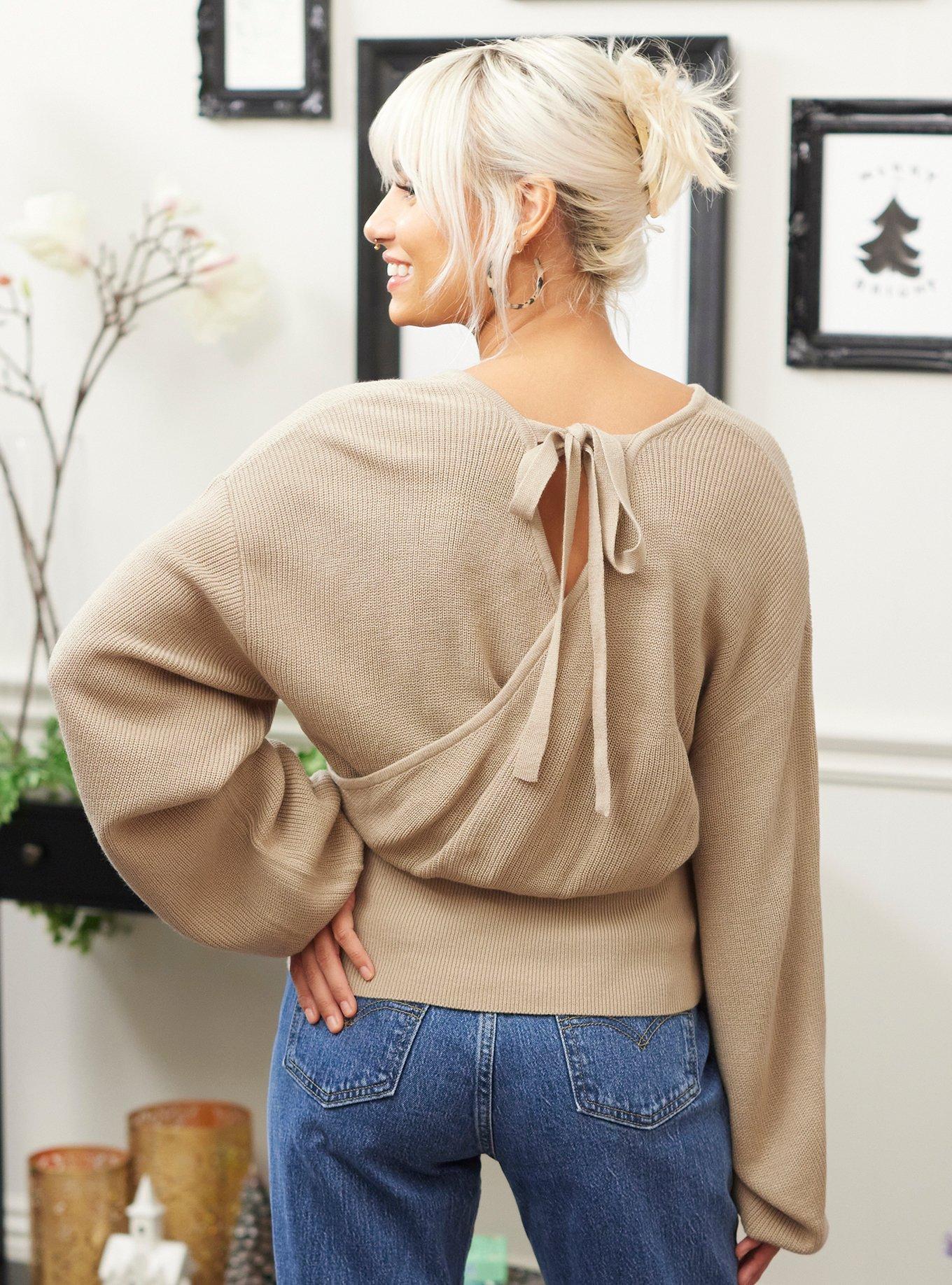 Her Universe Star Wars Rey Wrap Knit Sweater, CREAM, alternate