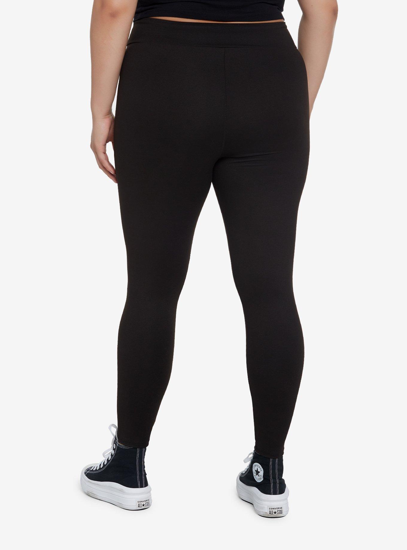 Black Leggings Plus Size, DEEP BLACK, alternate