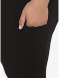 Black Leggings With Pocket Plus Size, DEEP BLACK, alternate