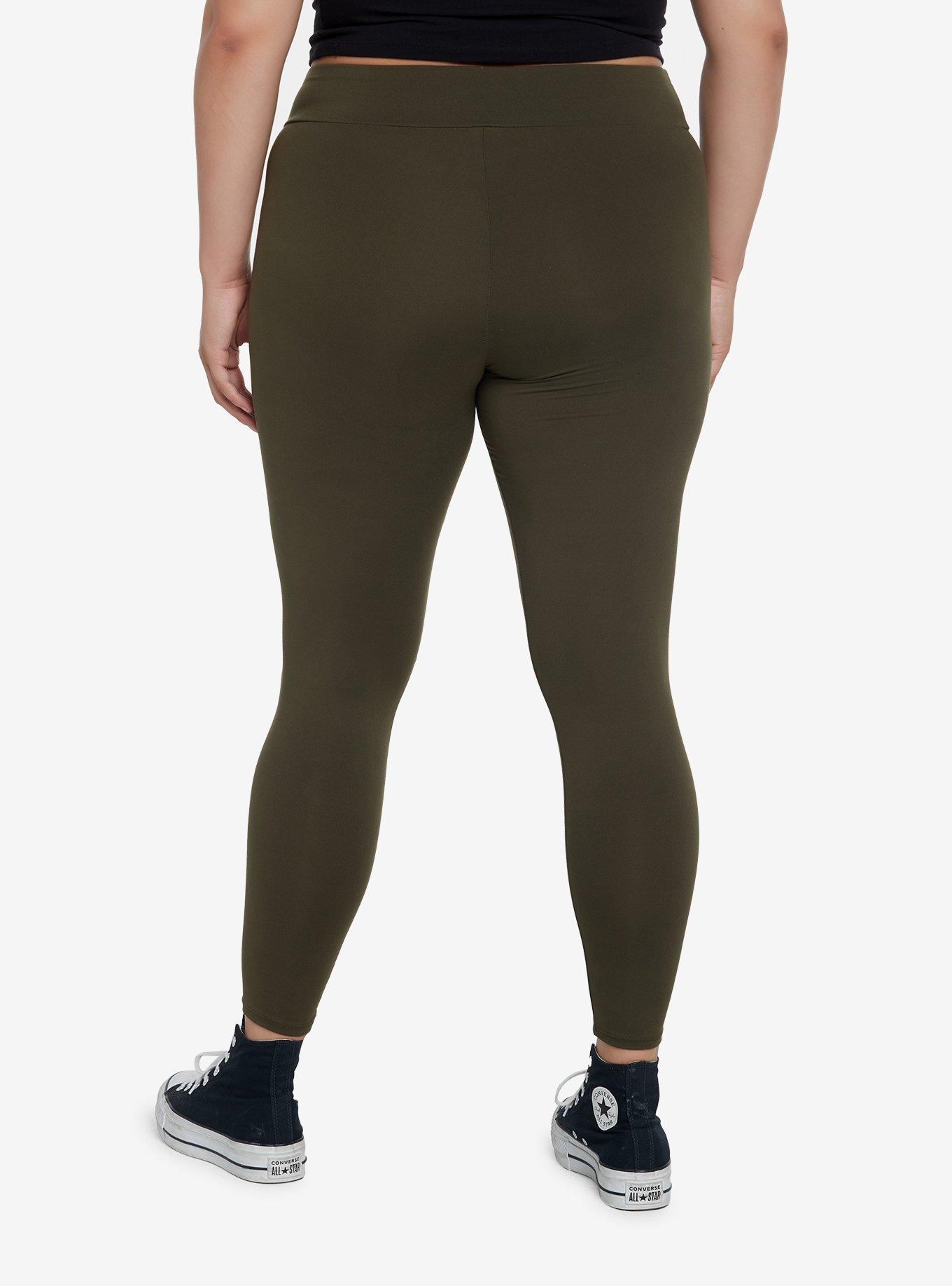 Olive Leggings Plus Size, , hi-res