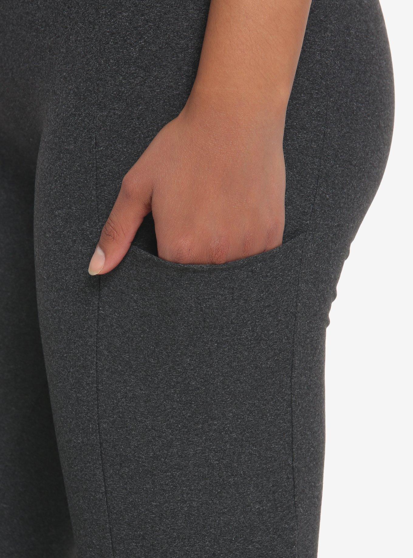 Charcoal Grey Leggings, CHARCOAL  GREY, alternate