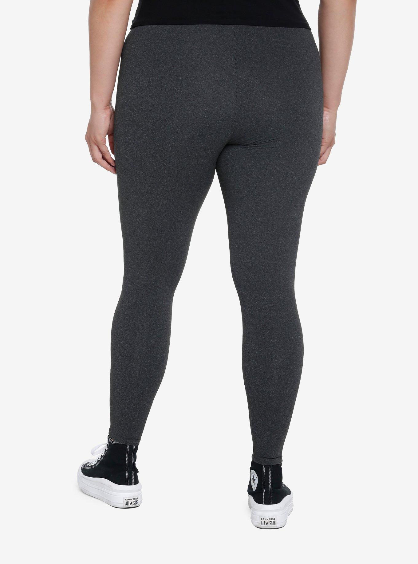 Charcoal Grey Leggings Plus Size, , hi-res