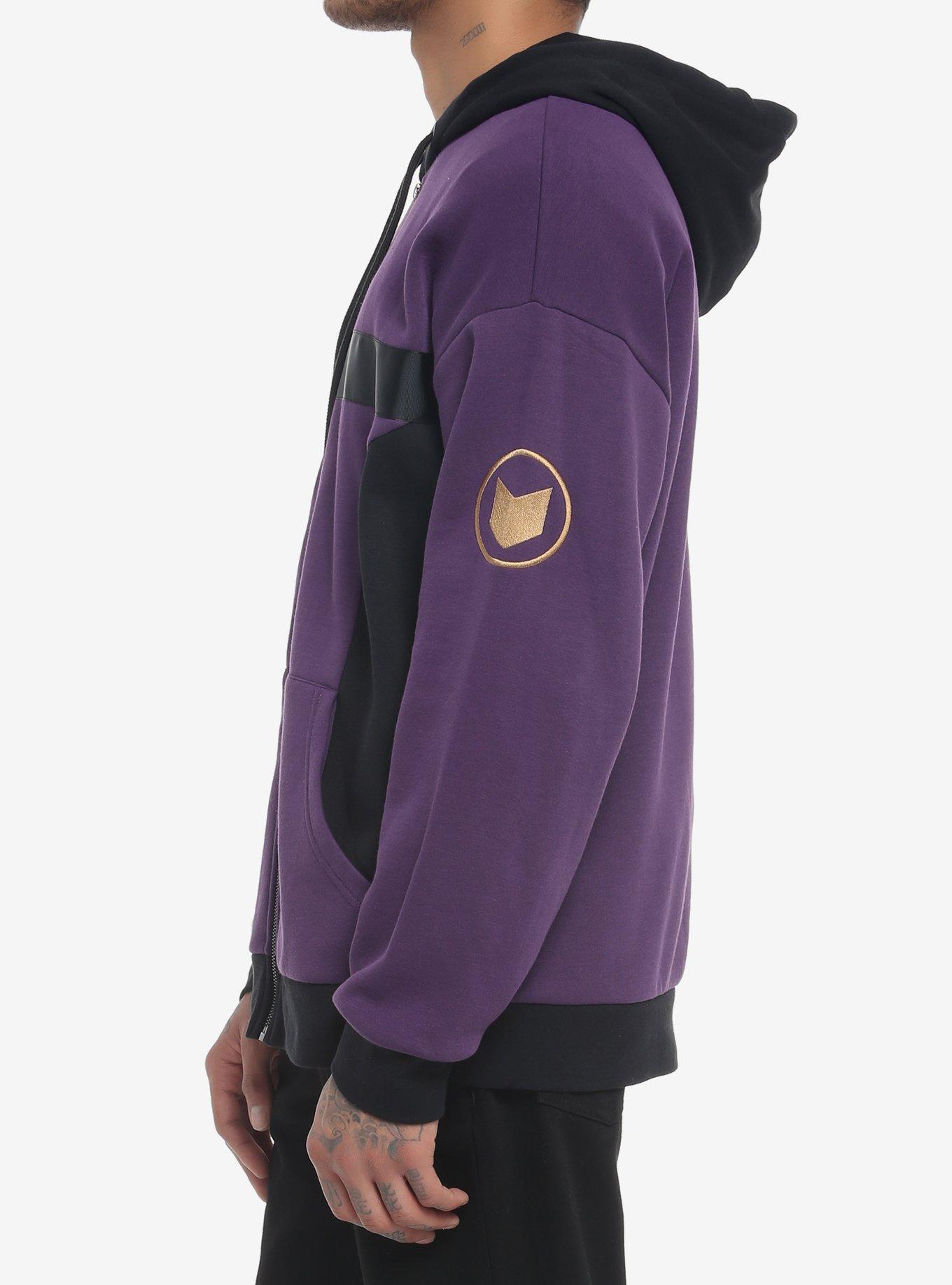 Our Universe Marvel Hawkeye Hoodie, BLACK-PURPLE, alternate