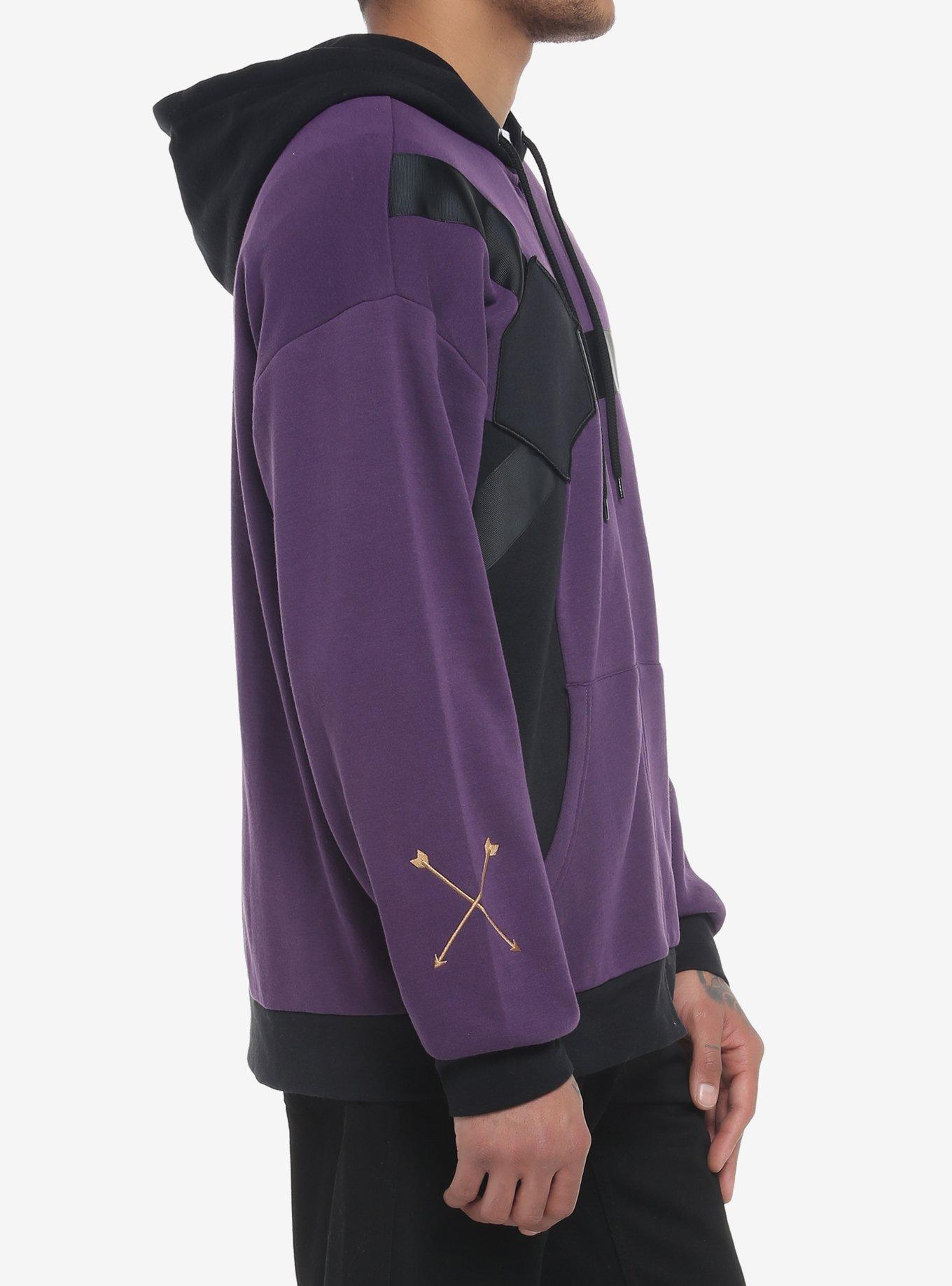 Our Universe Marvel Hawkeye Hoodie, BLACK-PURPLE, alternate