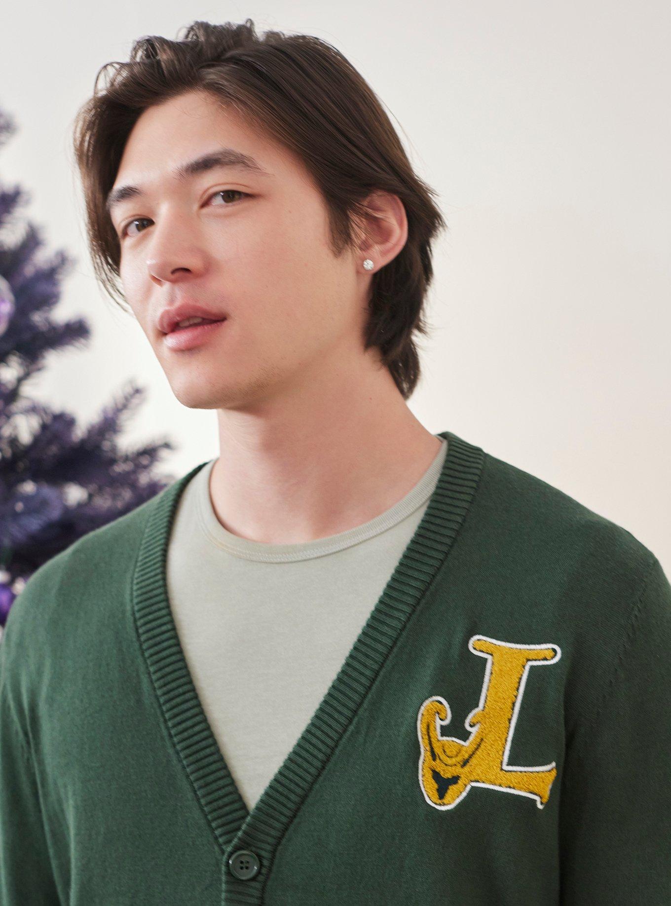 Our Universe Marvel Loki Varsity Cardigan, DARK GREEN, alternate