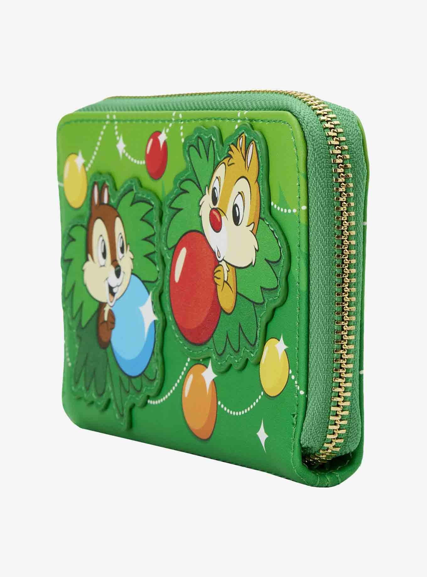 Loungefly Disney Chip 'N Dale Christmas Zipper Wallet, , alternate