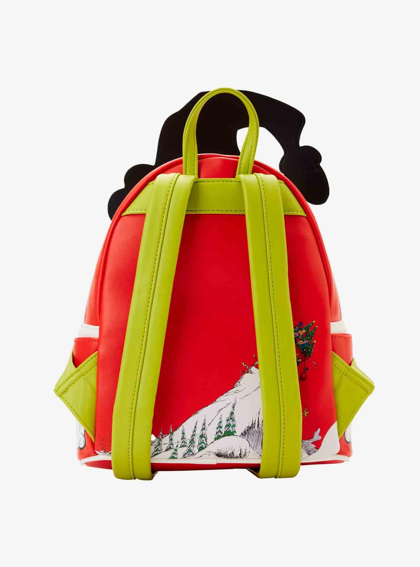 Loungefly How The Grinch Stole Christmas! Lenticular Heart Mini Backpack, , alternate