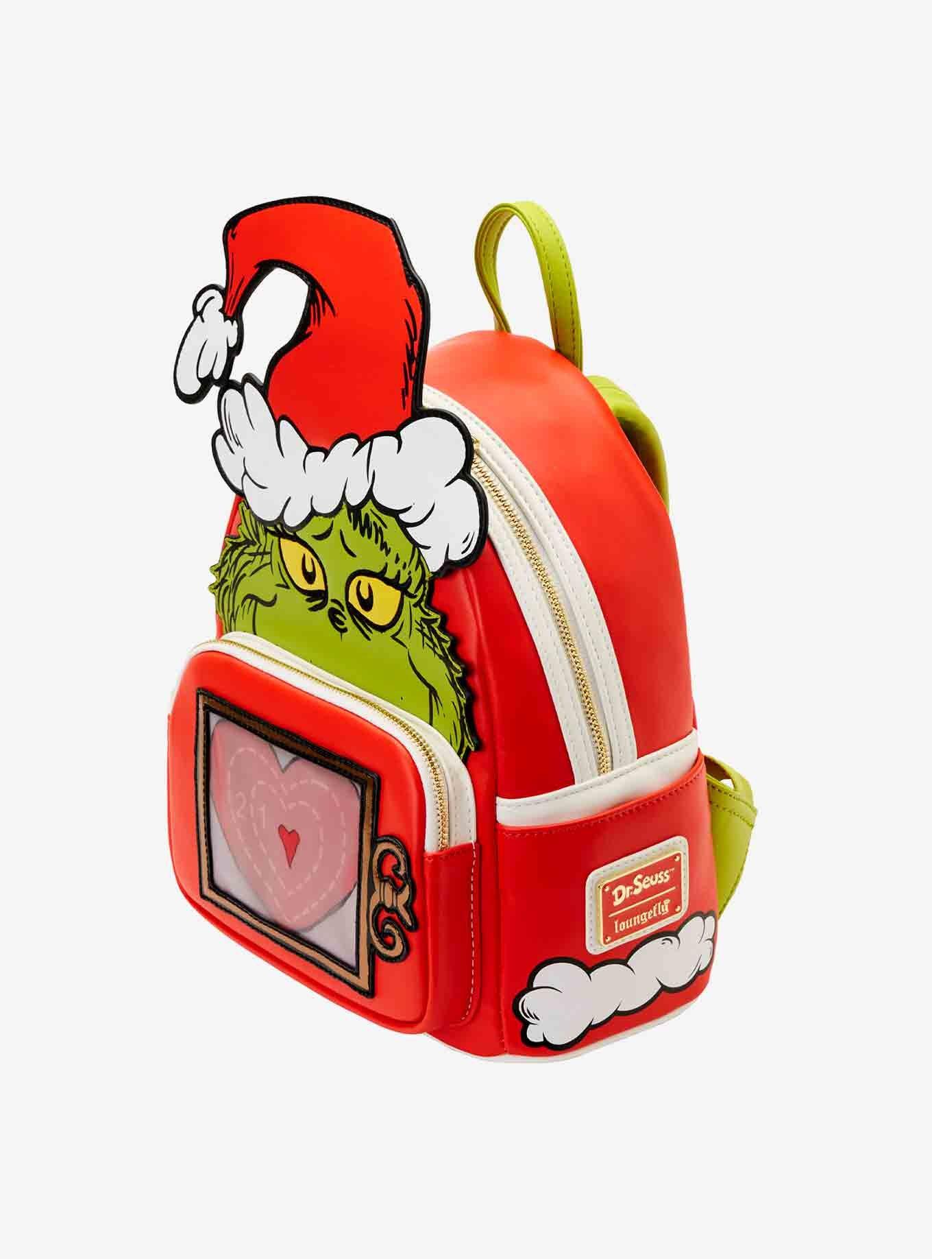 Loungefly How The Grinch Stole Christmas! Lenticular Heart Mini Backpack, , alternate