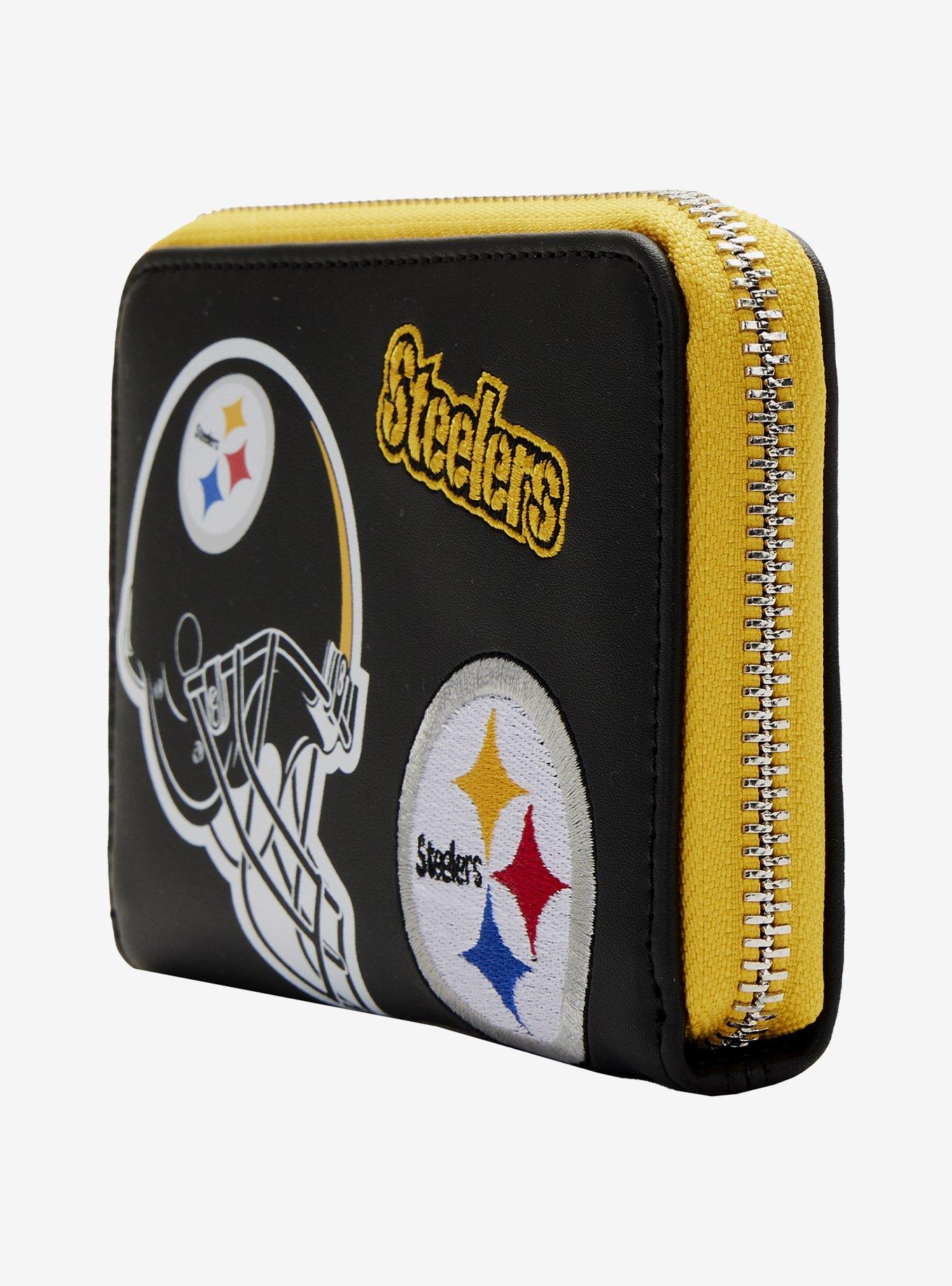 Loungefly NFL Pittsburg Steelers Icon Zipper Wallet, , alternate