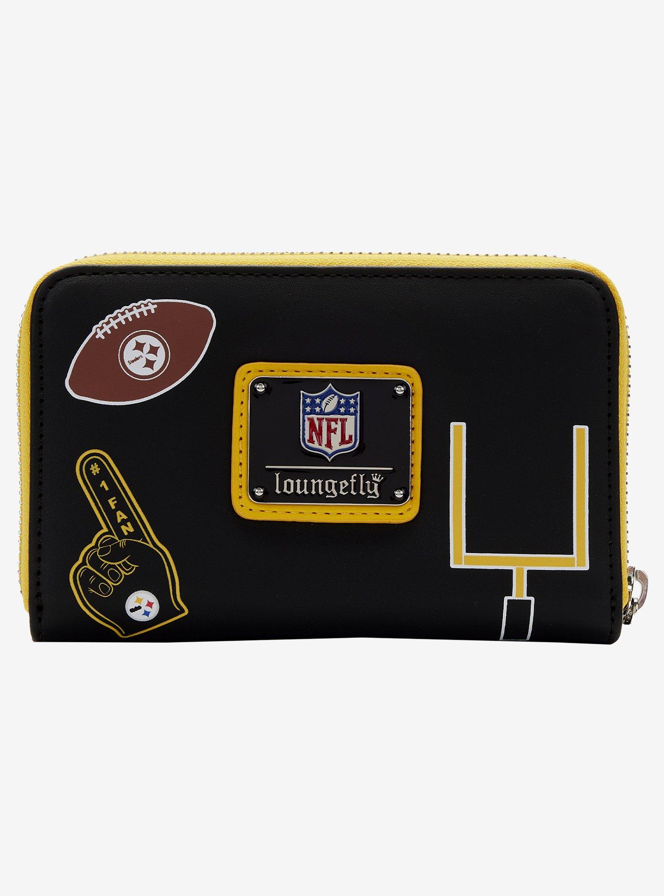 Loungefly NFL Pittsburg Steelers Icon Zipper Wallet, , alternate