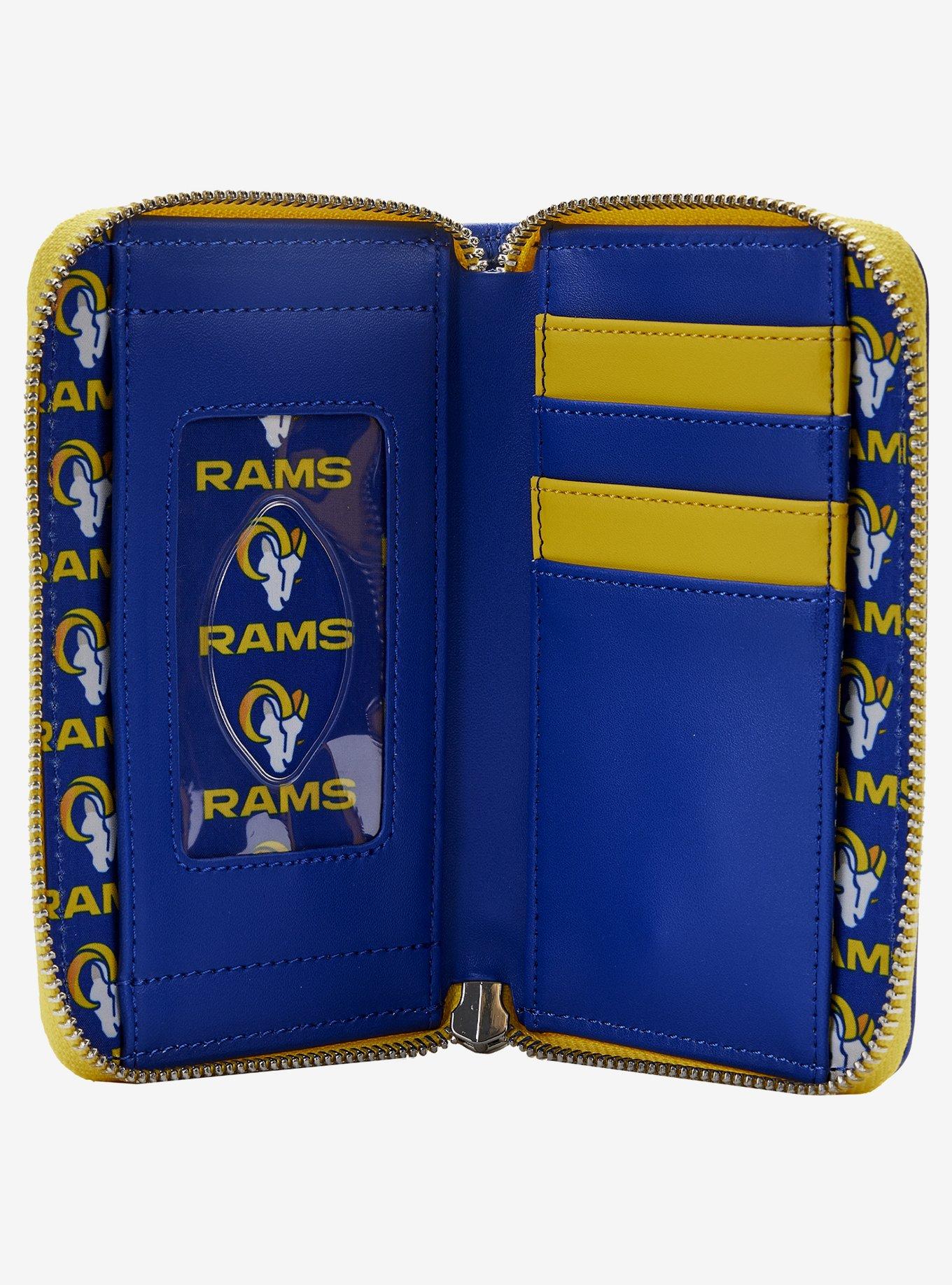 Loungefly NFL LA Rams Icon Zipper Wallet, , alternate