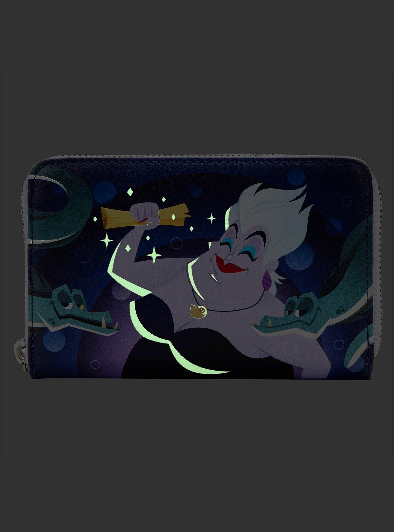 Loungefly Disney The Little Mermaid Ursula’s Lair Glow-In-the-Dark Small Zip Wallet, , alternate