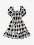 Disney The Nightmare Before Christmas Face Portraits Gingham Smocked Dress - BoxLunch Exclusive, BLACK-WHITE GINGHAM, alternate
