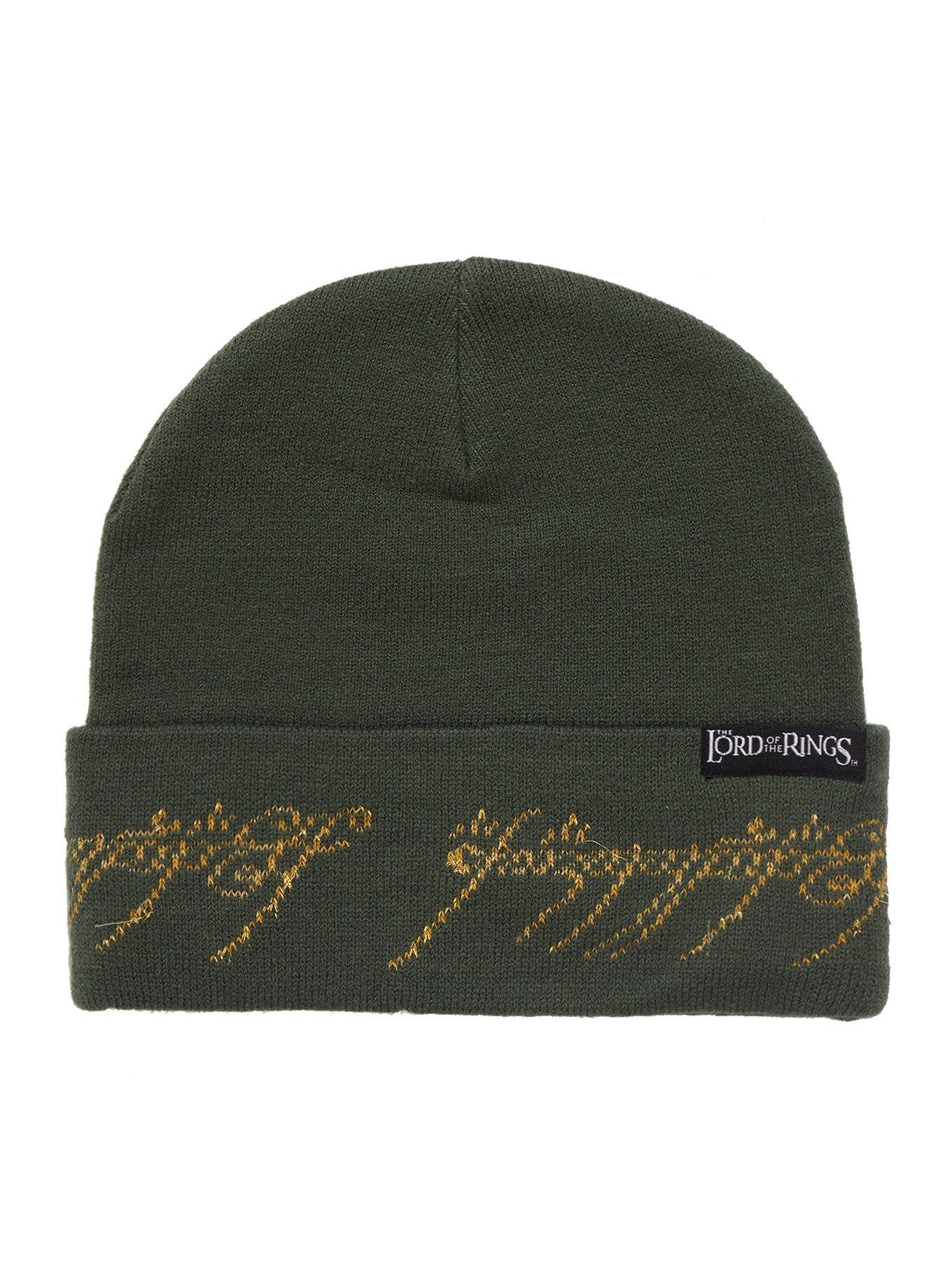 The Lord of the Rings Ring Verse Tengwar Script Cuff Beanie