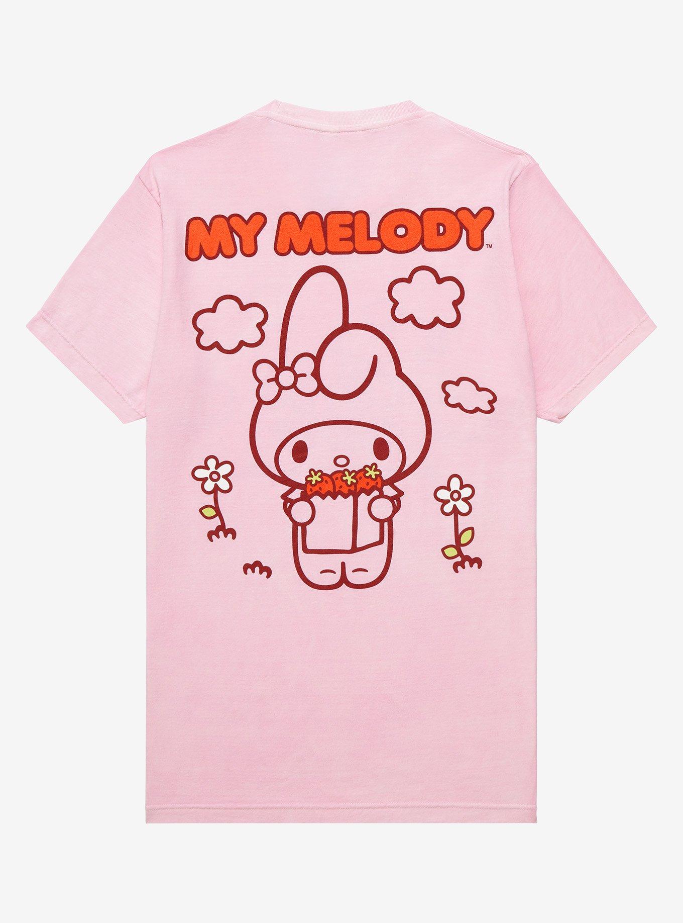 Sanrio My Melody Strawberry Tonal T-Shirt - BoxLunch Exclusive, LIGHT PINK, alternate