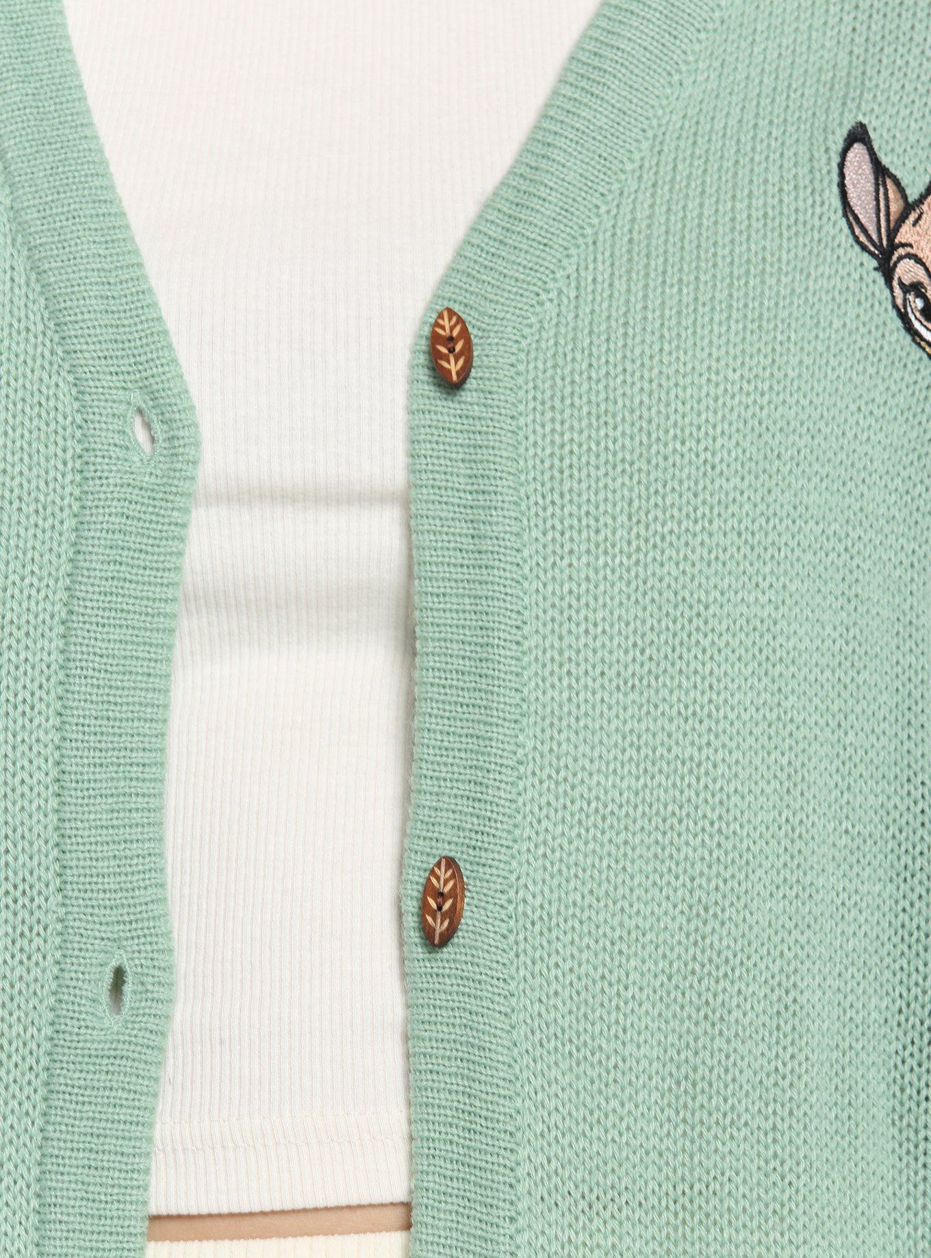 Disney Bambi Embroidered Cardigan, GREEN, alternate
