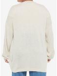 Disney Winnie The Pooh Embroidered Oversized Cardigan Plus Size, OATMEAL, alternate