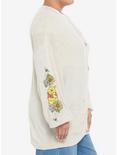 Disney Winnie The Pooh Embroidered Oversized Cardigan Plus Size, OATMEAL, alternate