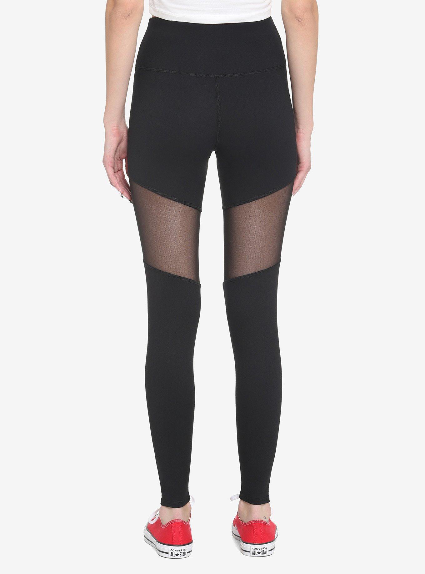 Harry Potter Patronus Spell Mesh Leggings, DEEP BLACK, alternate