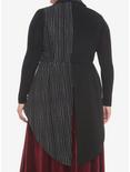 The Nightmare Before Christmas Jack Waistcoat Vest Plus Size, BLACK WHITE STRIPE, alternate