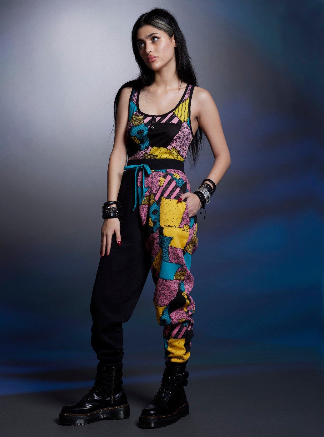 The Nightmare Before Christmas Sally Split Sweatpants, PATCHWORK, alternate