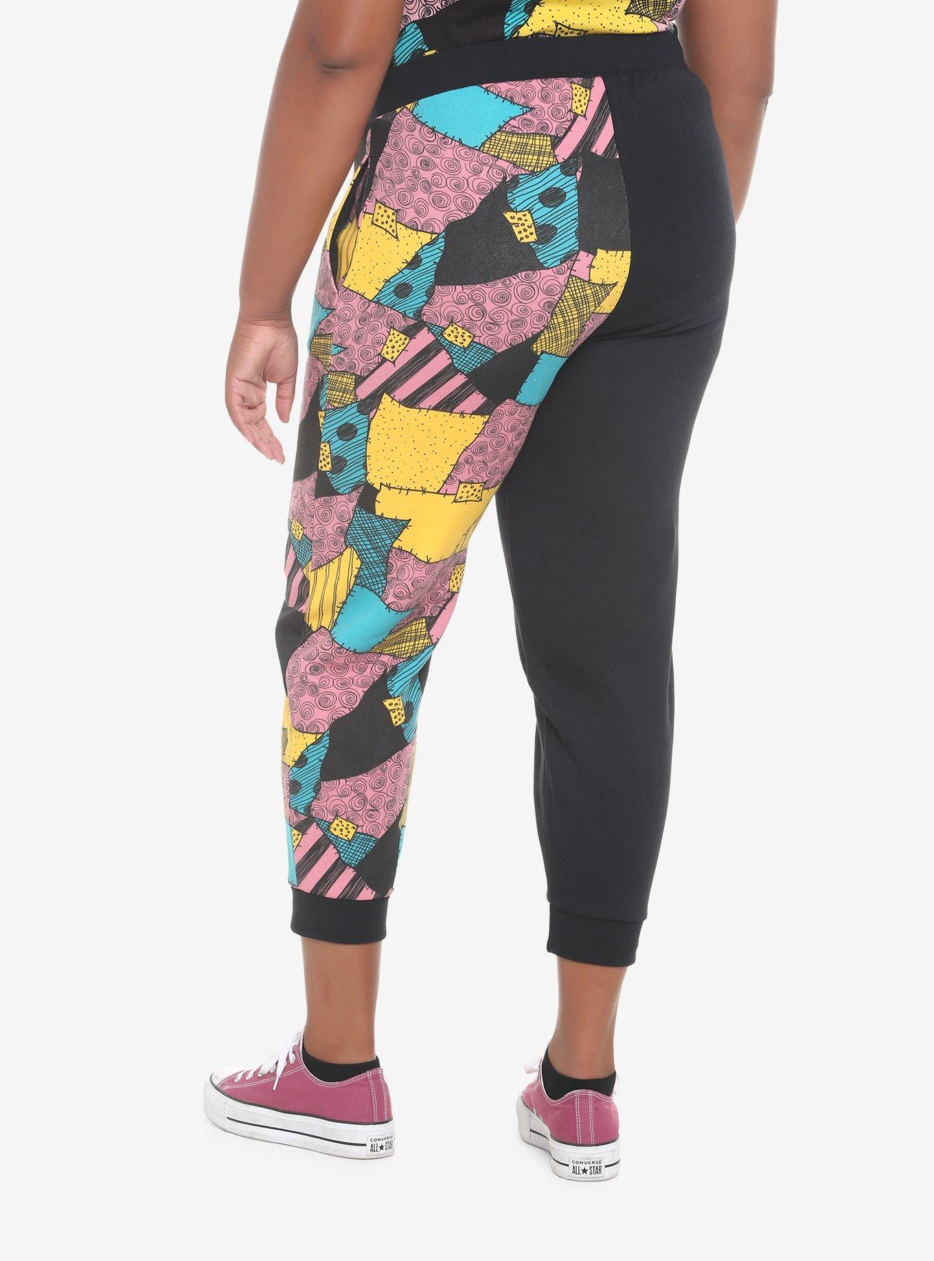 The Nightmare Before Christmas Sally Split Sweatpants Plus Size, PATCHWORK, alternate