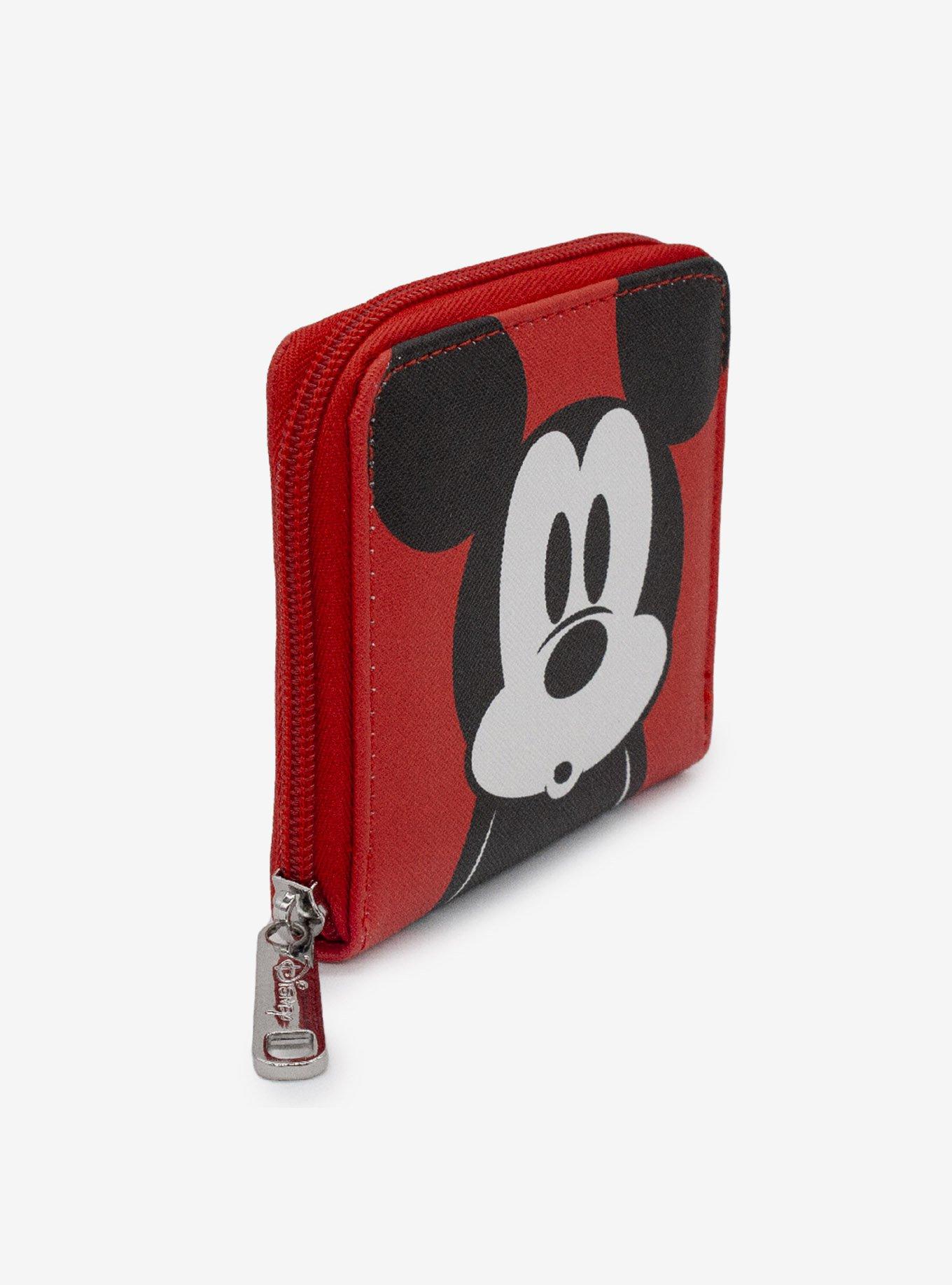 Disney Mickey Mouse Red Black Zip Wallet, , alternate