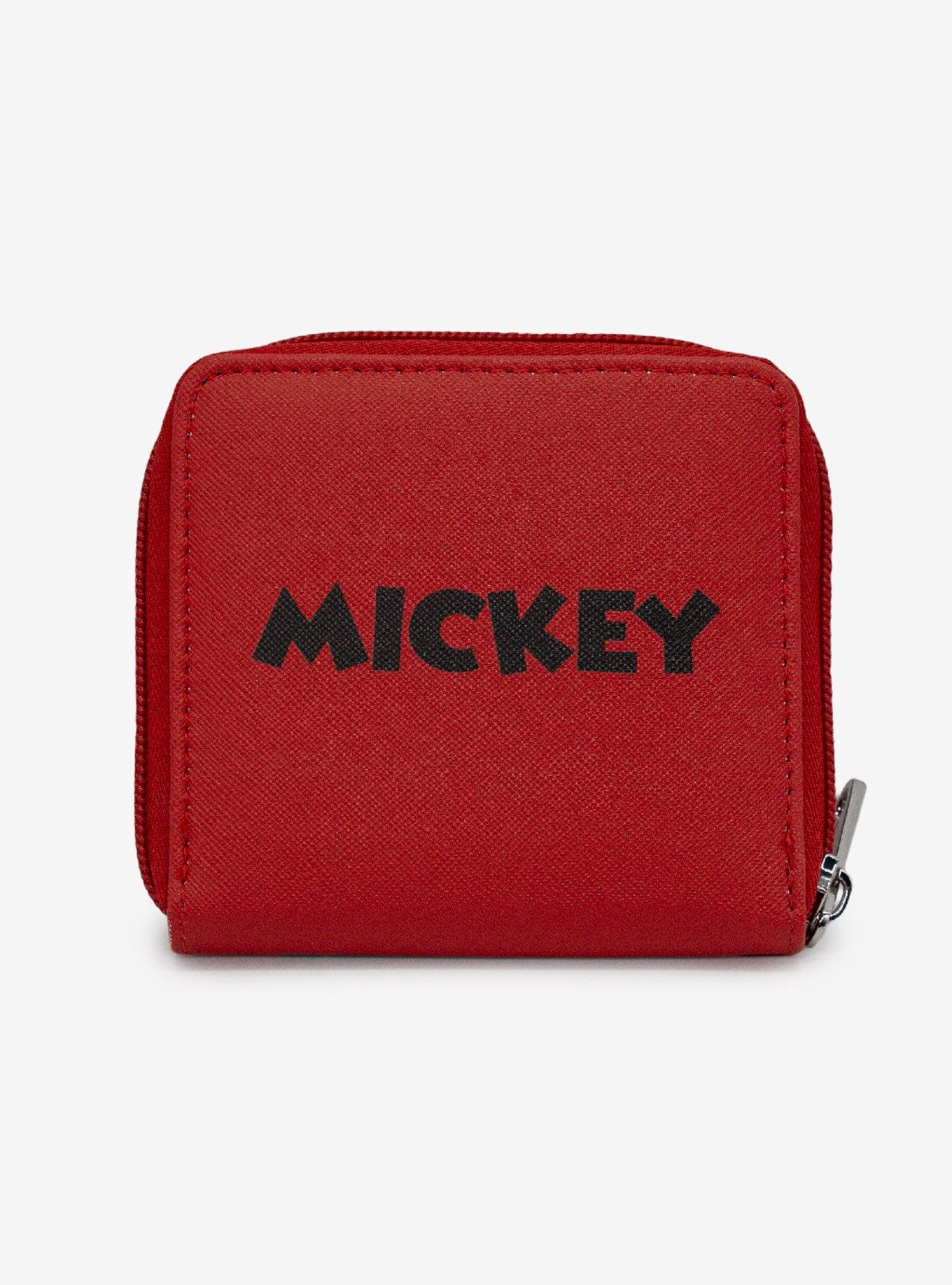 Disney Mickey Mouse Red Black Zip Wallet, , alternate