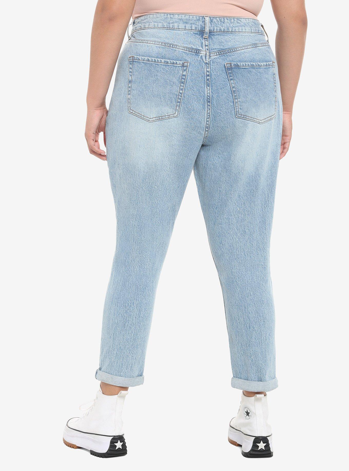 Little Twin Stars Mom Jeans Plus Size, MULTI, alternate