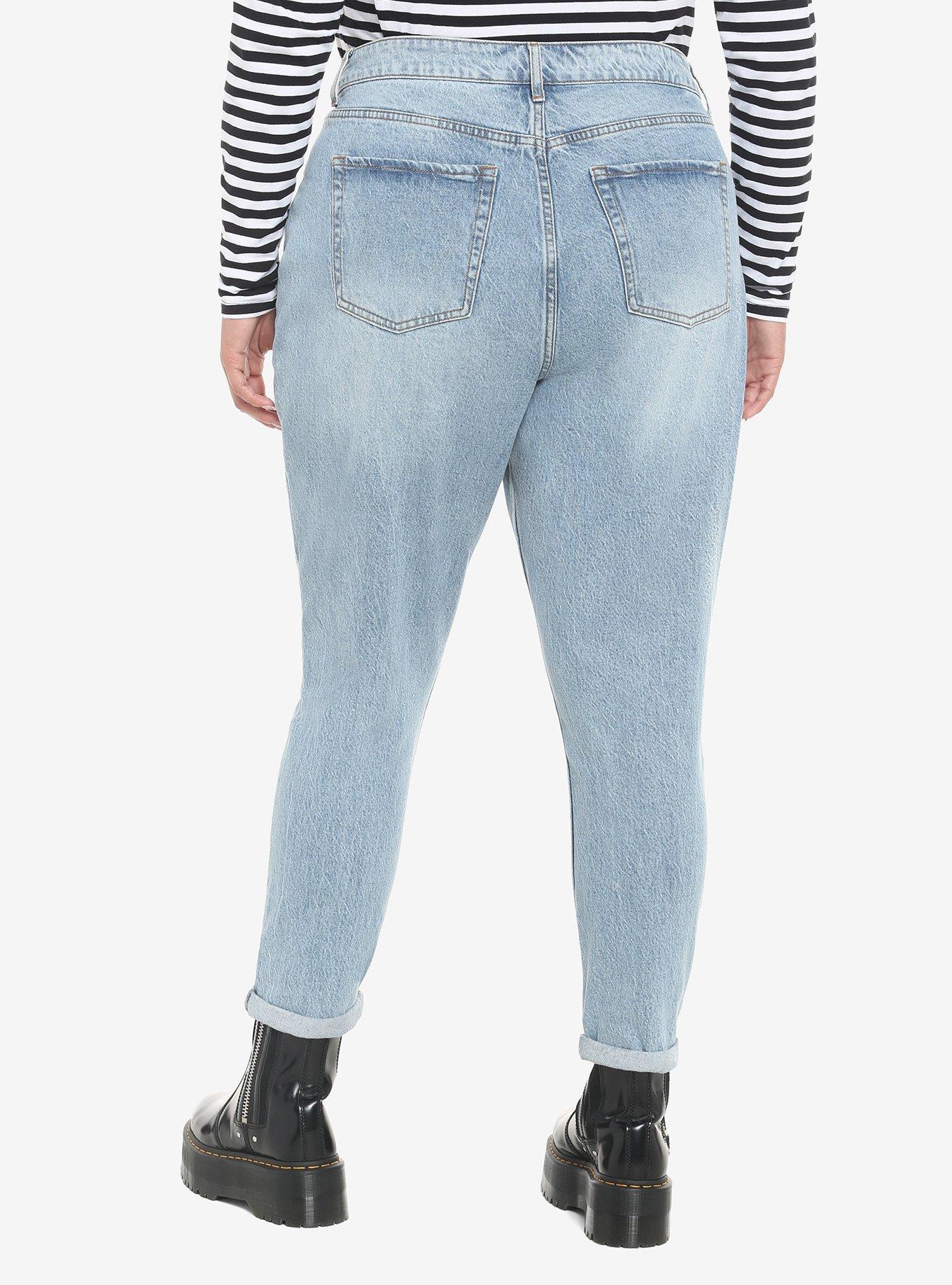 Disney Bambi & Thumper Mom Jeans Plus Size, MULTI, alternate