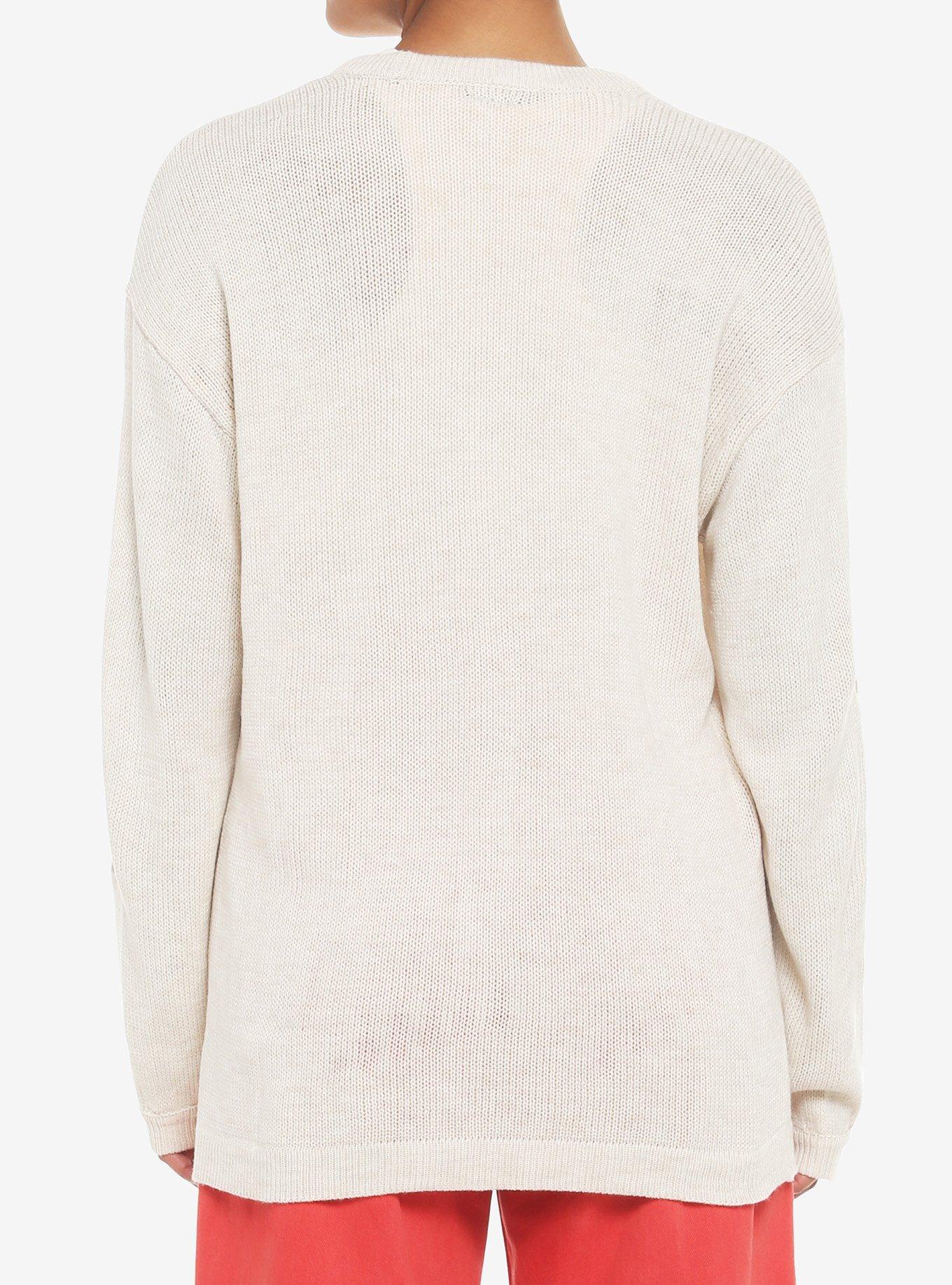 Disney Winnie The Pooh Embroidered Girls Oversized Cardigan, MULTI, alternate