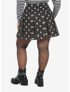 Skelanimals Grommet Strap Pleated Skirt Plus Size, , hi-res