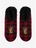 Harry Potter Gryffindor Crest Plaid Slipper Socks - BoxLunch Exclusive, , alternate