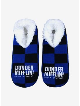 The Office Dunder Mifflin Logo Slipper Socks - BoxLunch Exclusive , , hi-res