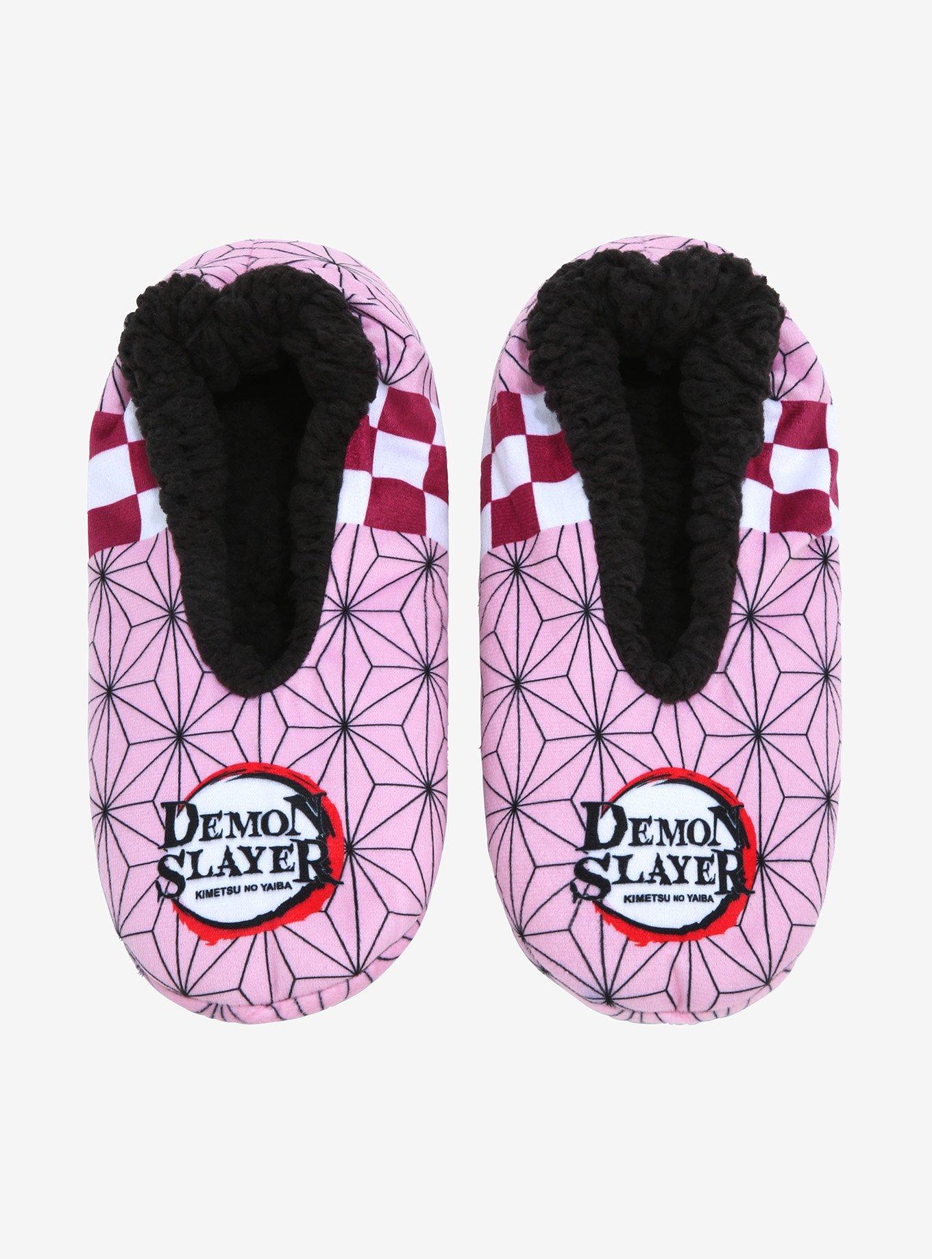 Demon Slayer: Kimetsu no Yaiba Nezuko Kamado Kimono Pattern Slipper Socks - BoxLunch Exclusive , , alternate