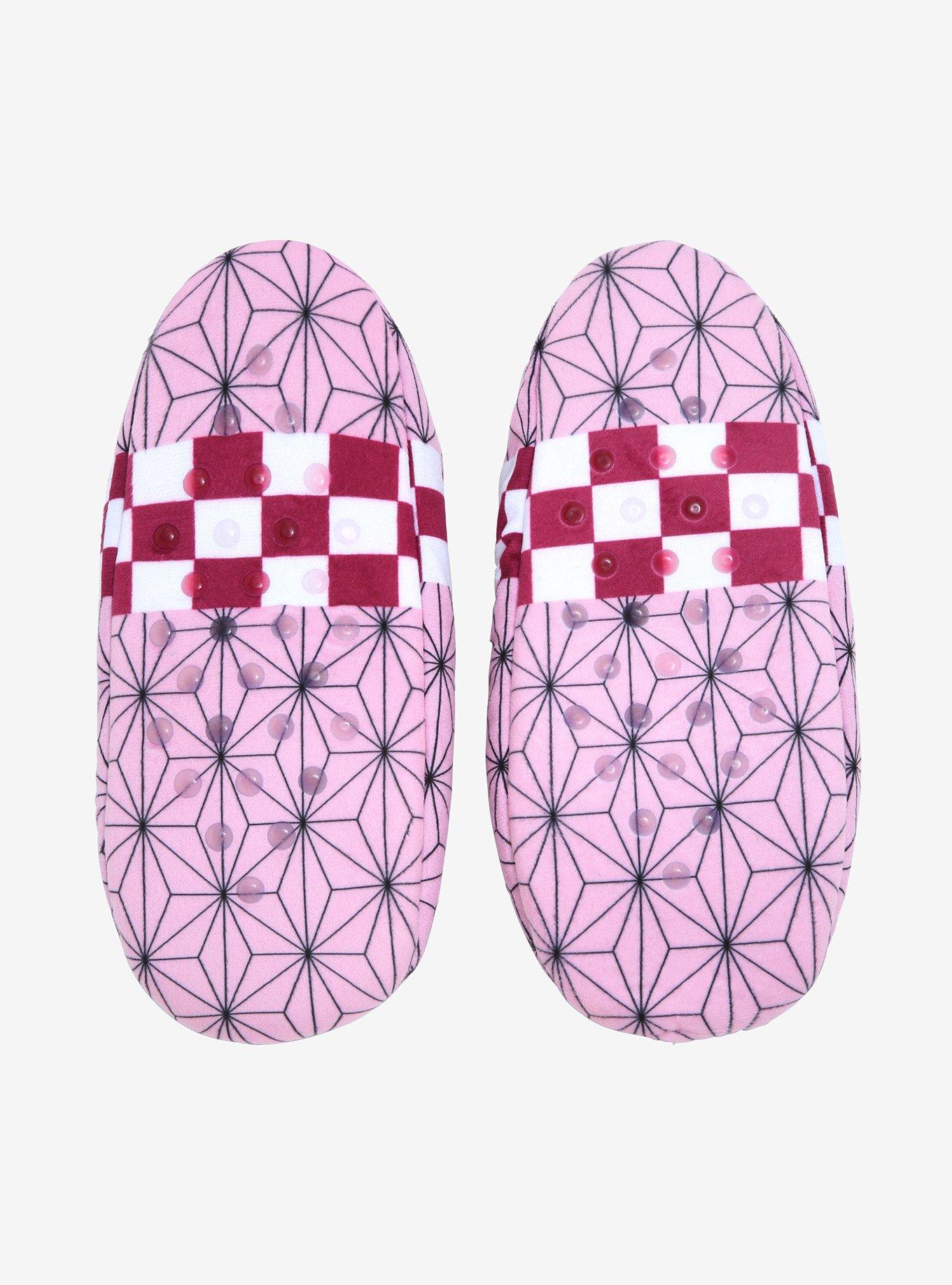 Demon Slayer: Kimetsu no Yaiba Nezuko Kamado Kimono Pattern Slipper Socks - BoxLunch Exclusive , , alternate