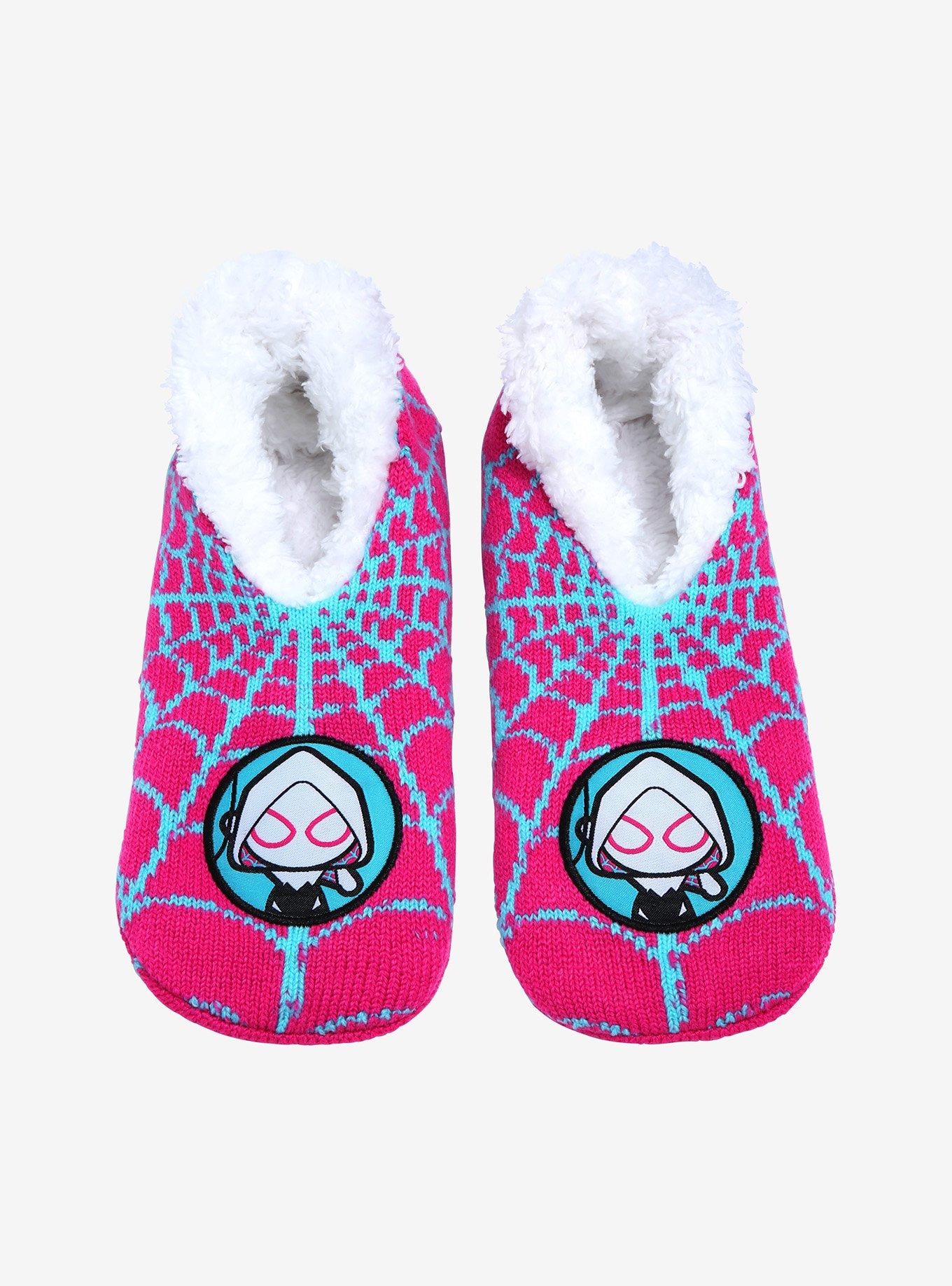 Marvel Spider-Man Ghost-Spider Chibi Portrait Slipper Socks - BoxLunch Exclusive , , alternate