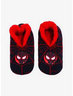 Marvel Spider-Man Miles Morales Chibi Miles Slipper Socks - BoxLunch Exclusive, , hi-res