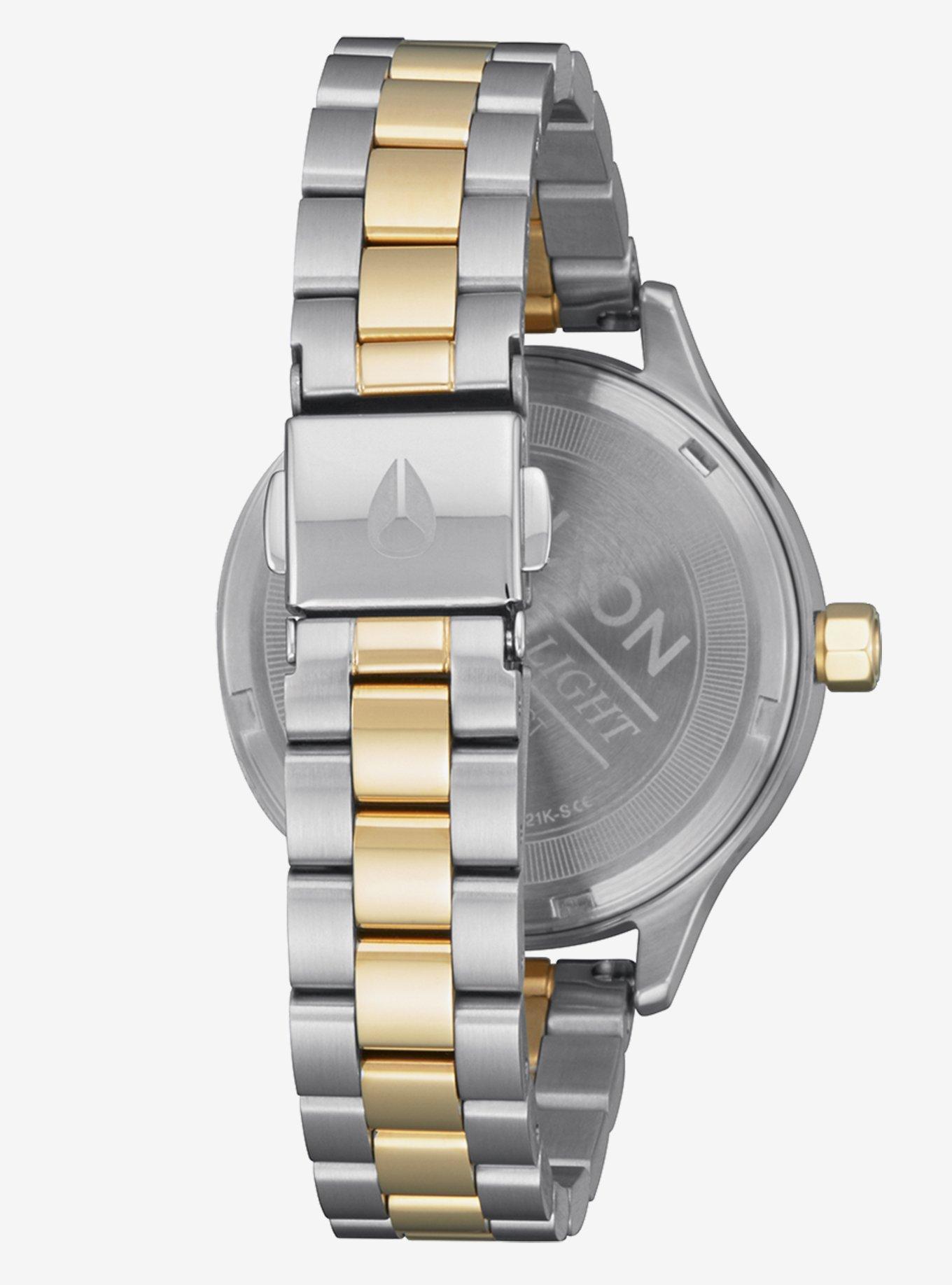 Nixon Optimist Silver Gold Watch, , alternate